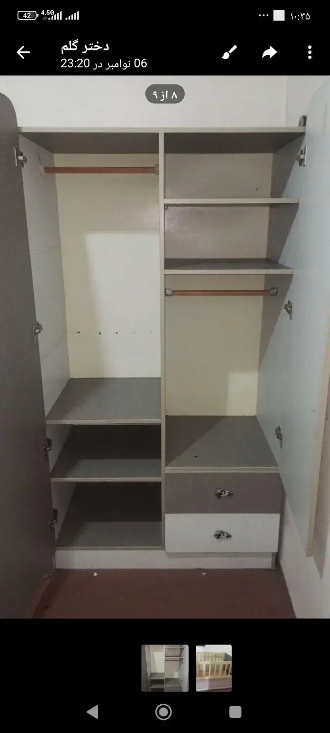 تخت وکمد دست ساز و بسیار محکم .|تخت و سرویس خواب|رشت, کوی قدس|دیوار