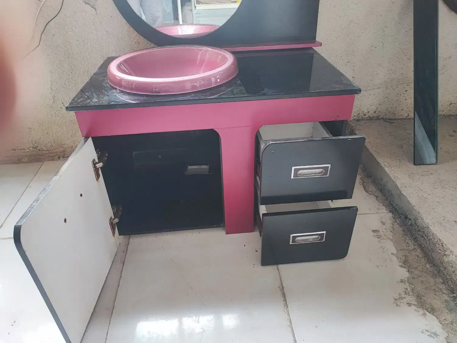 روشویی کابینتی با اینه|لوازم سرویس بهداشتی|سنندج, |دیوار