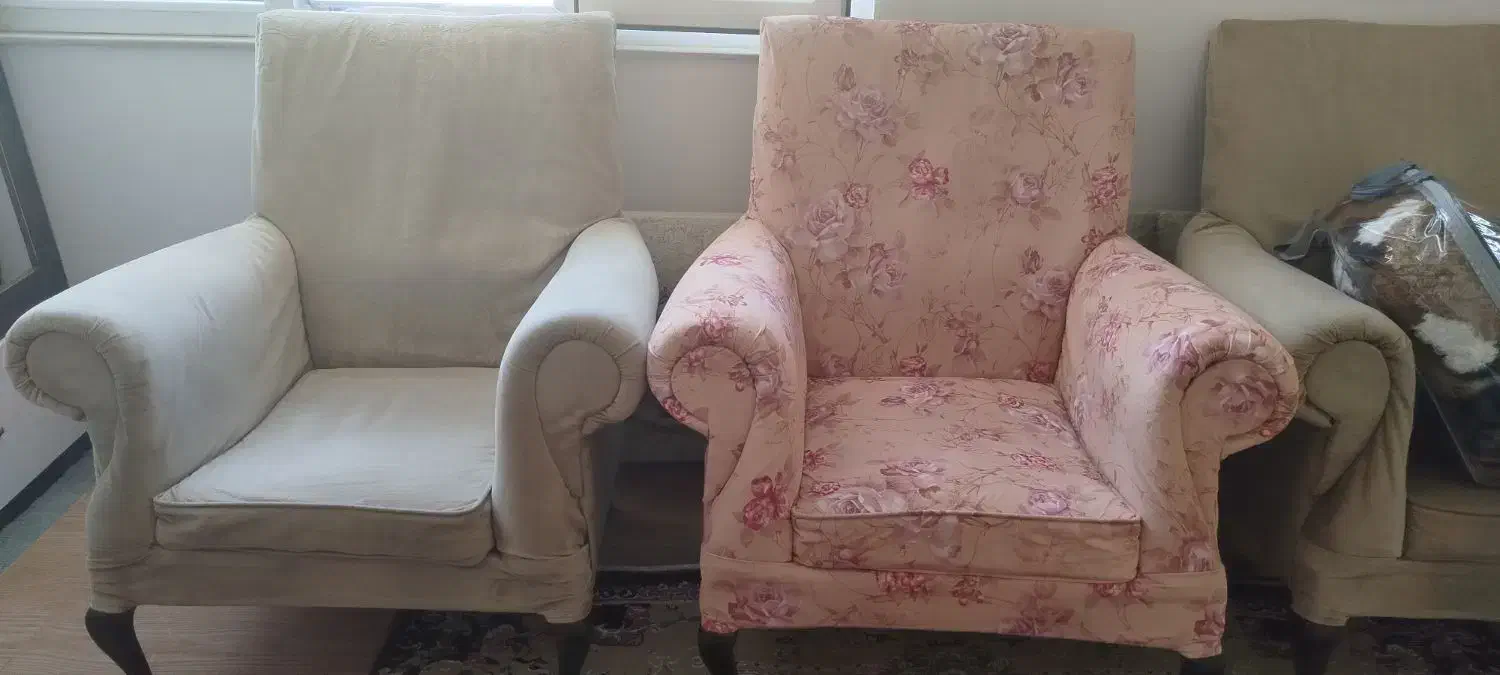 مبل تک نفره چهار عدد|مبلمان خانگی و میز عسلی|شوط, |دیوار