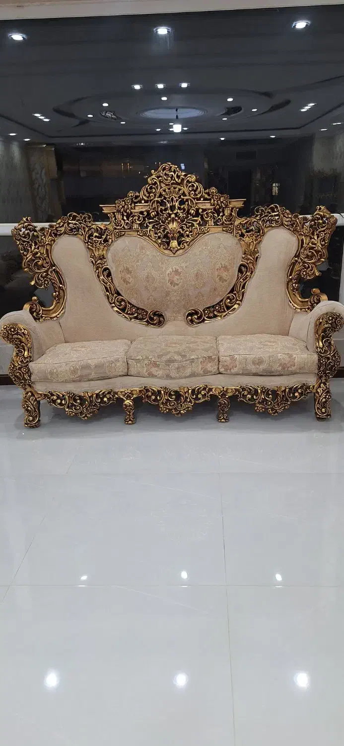 مبلمان استیل سلطنتی ۹نفره چوب راش|مبلمان خانگی و میز عسلی|فردیس, فرامرزیه|دیوار