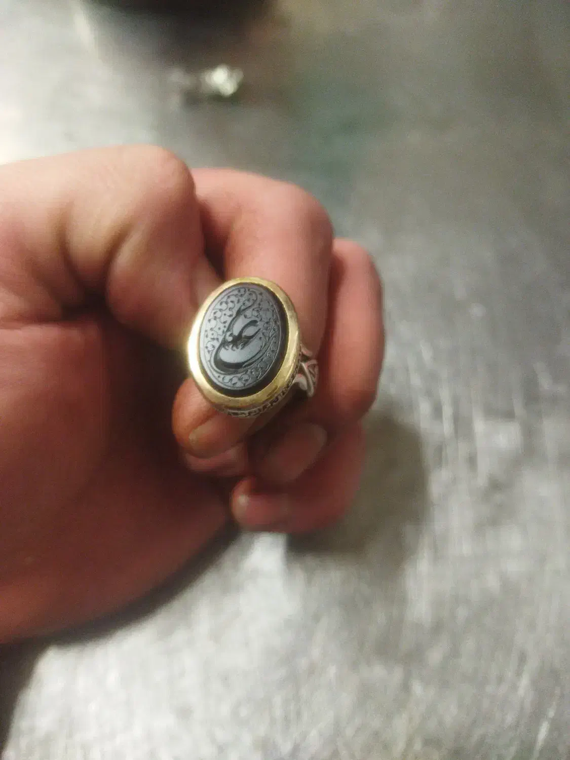 انگشتر دست ساز عقیق سیاه یمن|جواهرات|تهران, لاله زار|دیوار