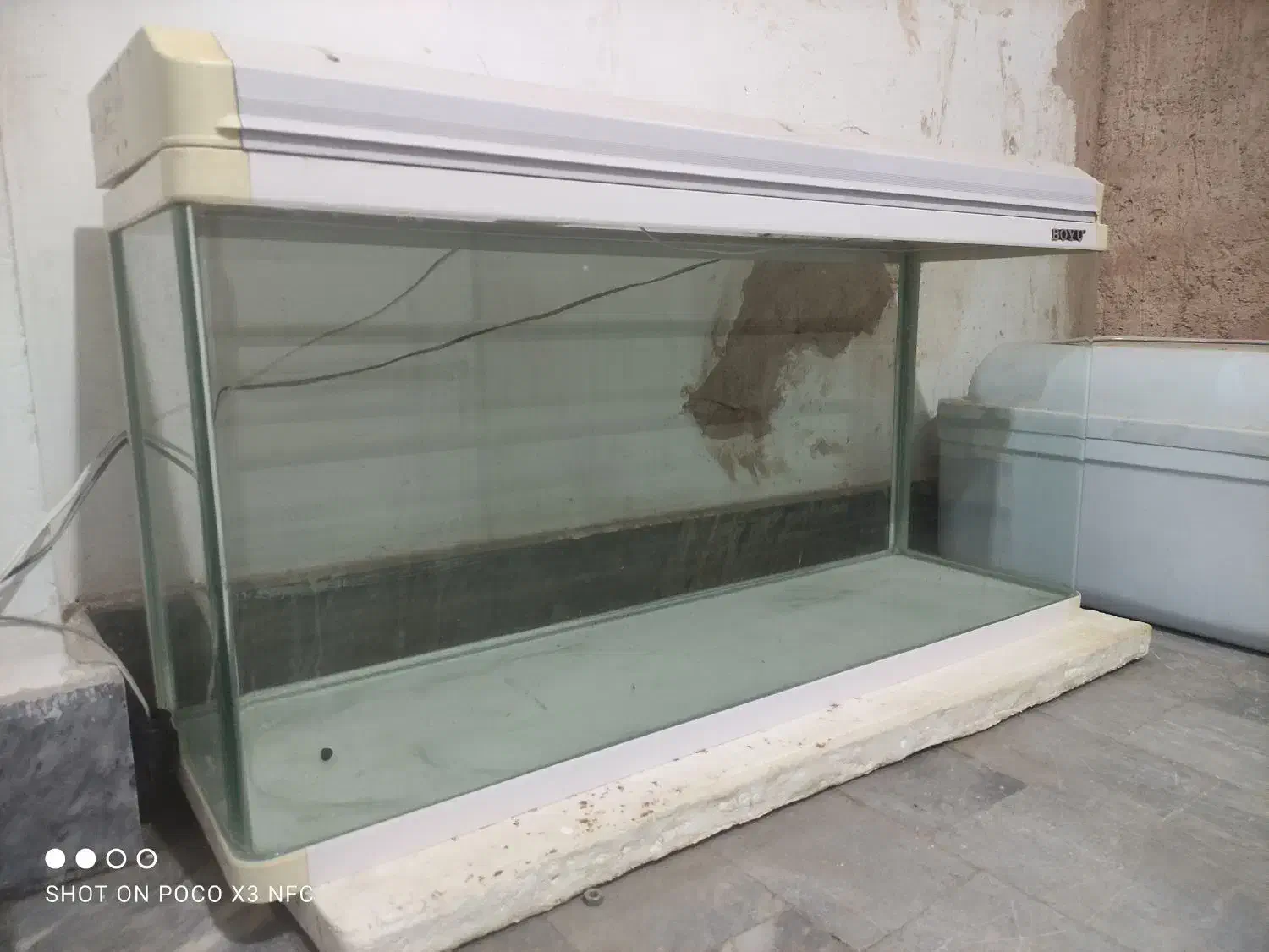 آکواریم ‌خارجی شیشه خم|ماهی|ابریشم, |دیوار