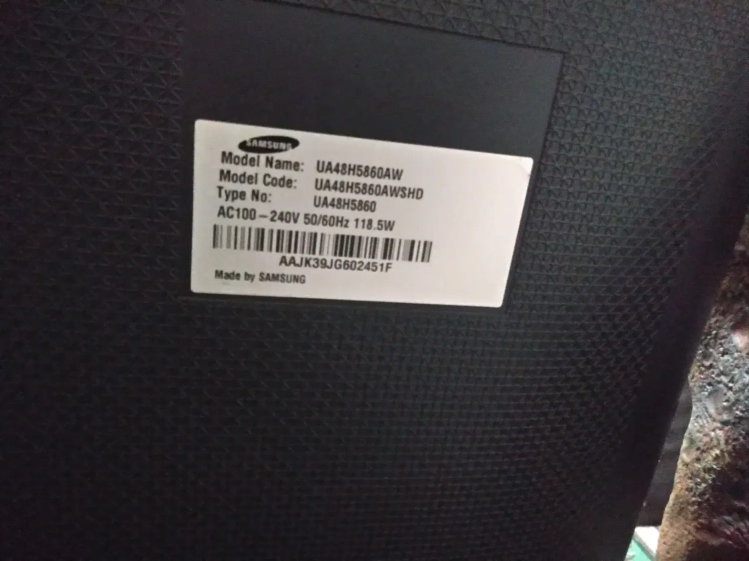 تلویزیون ۴۸ اینچ سامسونگ ال ای دی|تلویزیون و پروژکتور|رشت, سلیمانداراب|دیوار