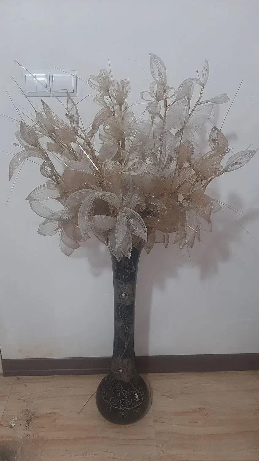 گل وگلدان شیشه ای|صنایع دستی و سایر لوازم تزئینی|گلستان (تهران), |دیوار