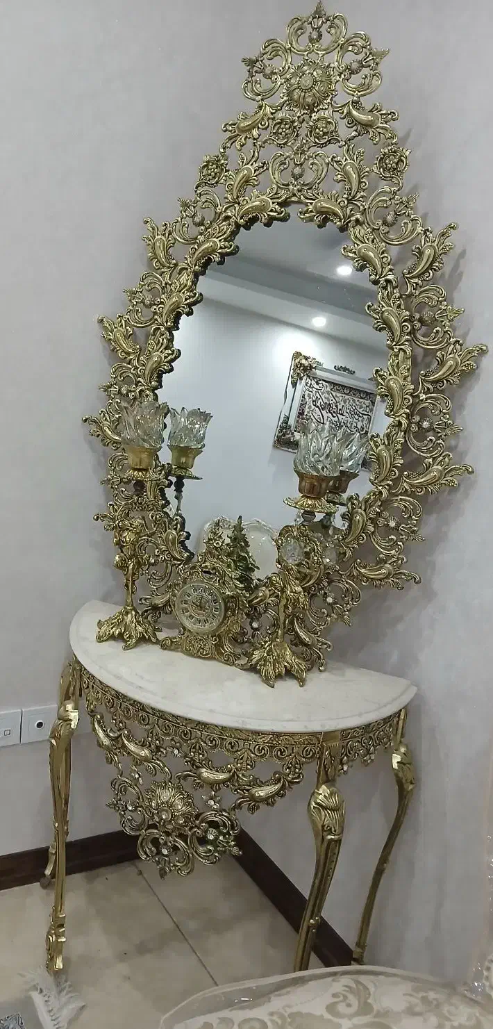 اینه شمعدان المینیوم|بوفه، ویترین، کنسول|گلستان (تهران), |دیوار