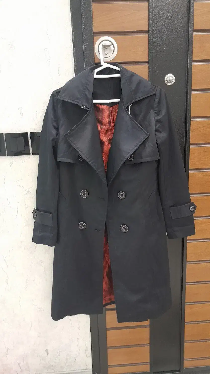 پالتو بارانی مانتو مشکی هودی|لباس|مشهد, انصار|دیوار