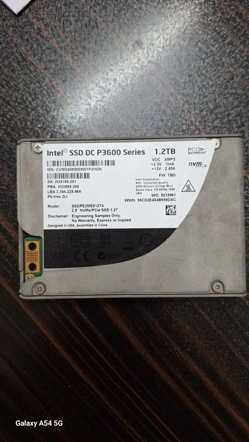 ssd nvme intel p3600 1.2TB|قطعات و لوازم جانبی رایانه|فردوس (خراسان), |دیوار
