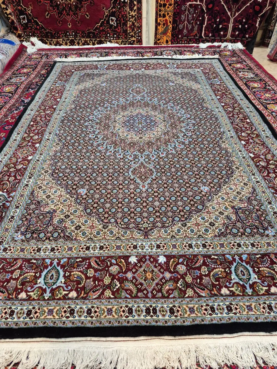 فرش دستباف تک۶ متری ریزماهی بیرجند.گالری فرش ایران|فرش|مشهد, حجت|دیوار