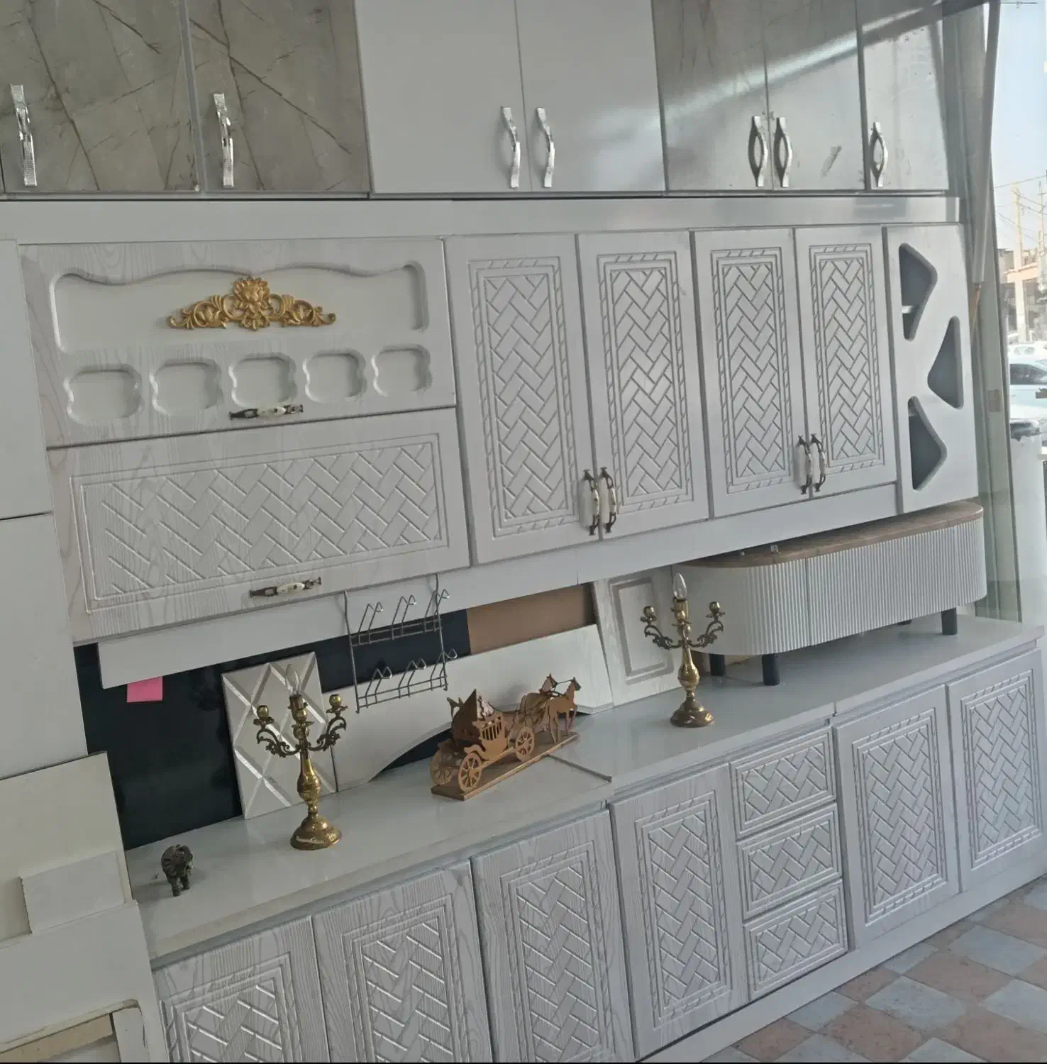 کابینت پیش ساخته آماده فلزی درب چوبی|مصالح و تجهیزات ساختمان|شادگان, |دیوار