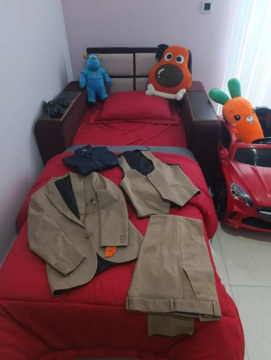 کت و شلوار و جلیقه دورو نو با پیراهن مناسب ۹سال|کفش و لباس بچه|رشت, کوی فکوری|دیوار