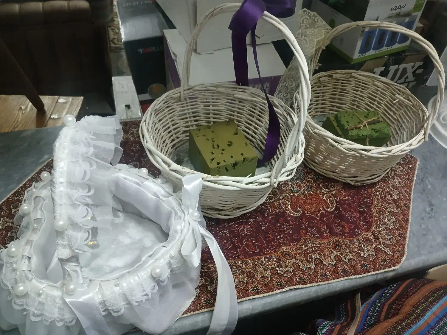 سبد گل و میوه چوبی  تزیینی|صنایع دستی و سایر لوازم تزئینی|آمل, |دیوار