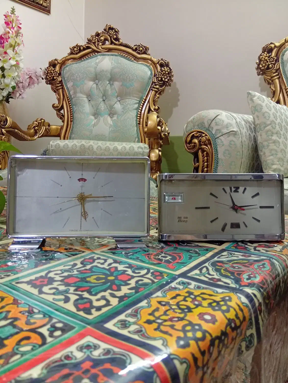 ساعت رومیزی قدمی کوکی زنگدار|کلکسیون اشیاء عتیقه|تهران, مقدم|دیوار