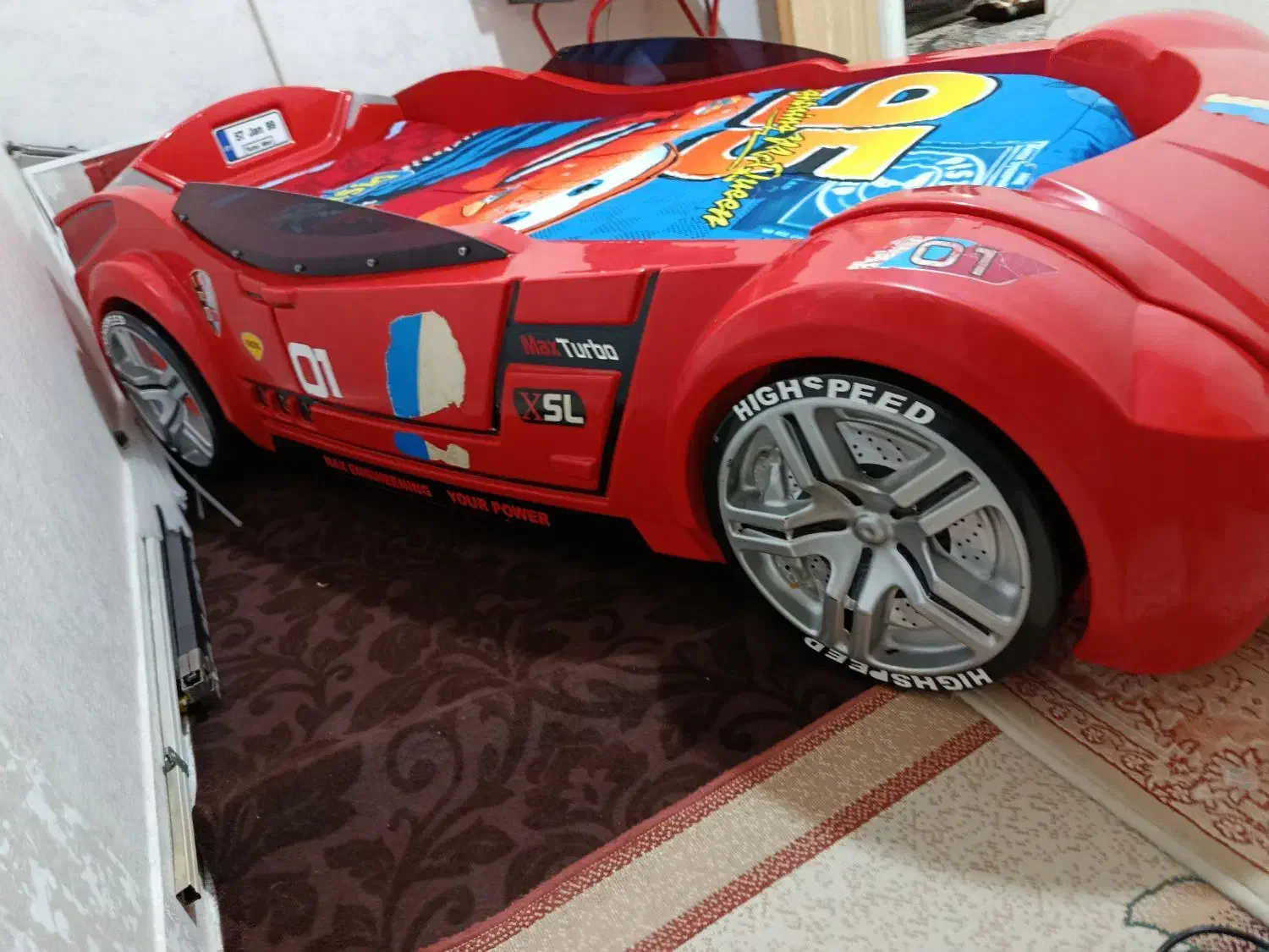 تخت کودک و نوجوان طرح ماشین|تخت و سرویس خواب|شهریار, یوسف آباد صیرفی|دیوار