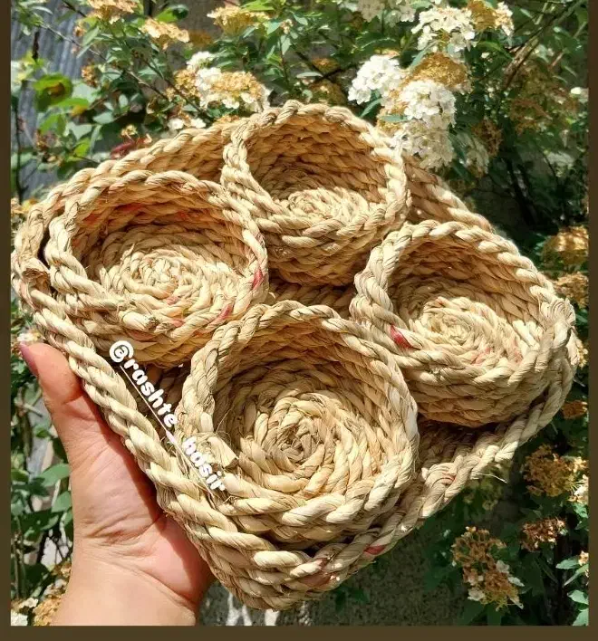 دست سازه های حصیری|صنایع دستی و سایر لوازم تزئینی|رشت, نخودچر|دیوار