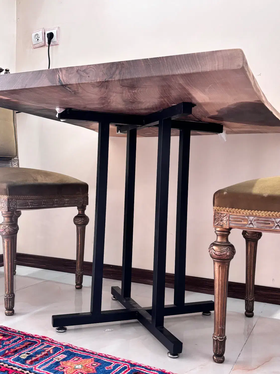 میز ناهارخوری اسلب چوب گردو|میز و صندلی غذاخوری|تهران, زرکش|دیوار