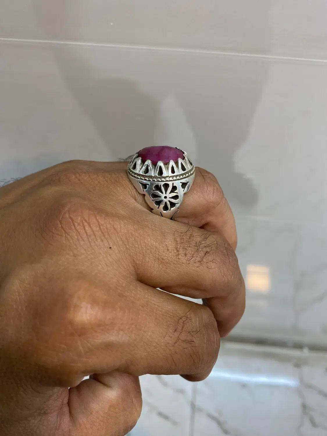 انگشتر نقره یاقوت سرخ اصل و معدنی|بدلیجات|بوشهر, |دیوار