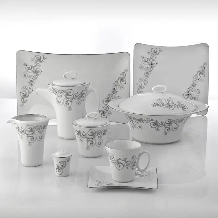 سرویس ۹۰ پارچه چینی زرین مدل vinci|ظروف سرو و پذیرایی|رشت, انصاری|دیوار