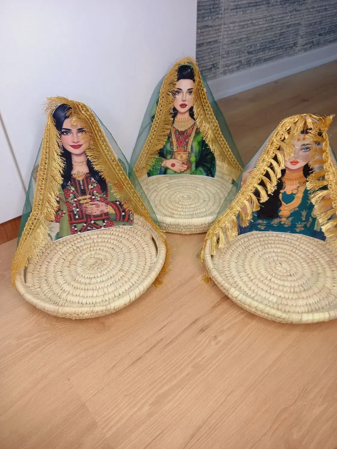 سبد حصیری گیفت|صنایع دستی و سایر لوازم تزئینی|بستک, |دیوار