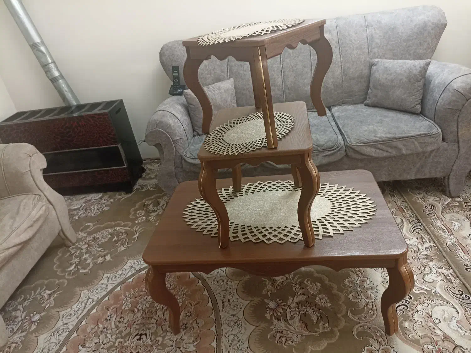 سه عدد جلو مبلی کاملا سالم|مبلمان خانگی و میز عسلی|پاکدشت, پاکدشت (مامازند)|دیوار