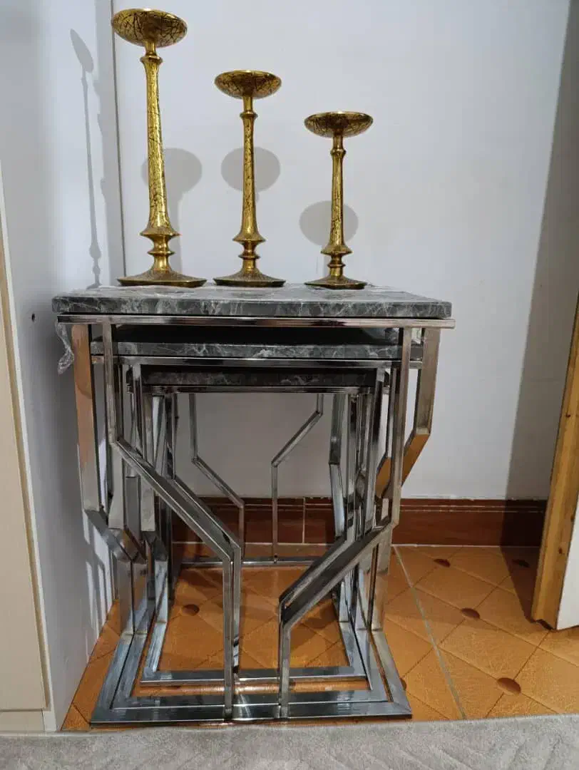 میز عسلی چهار تیکه استیل|مبلمان خانگی و میز عسلی|بومهن, |دیوار