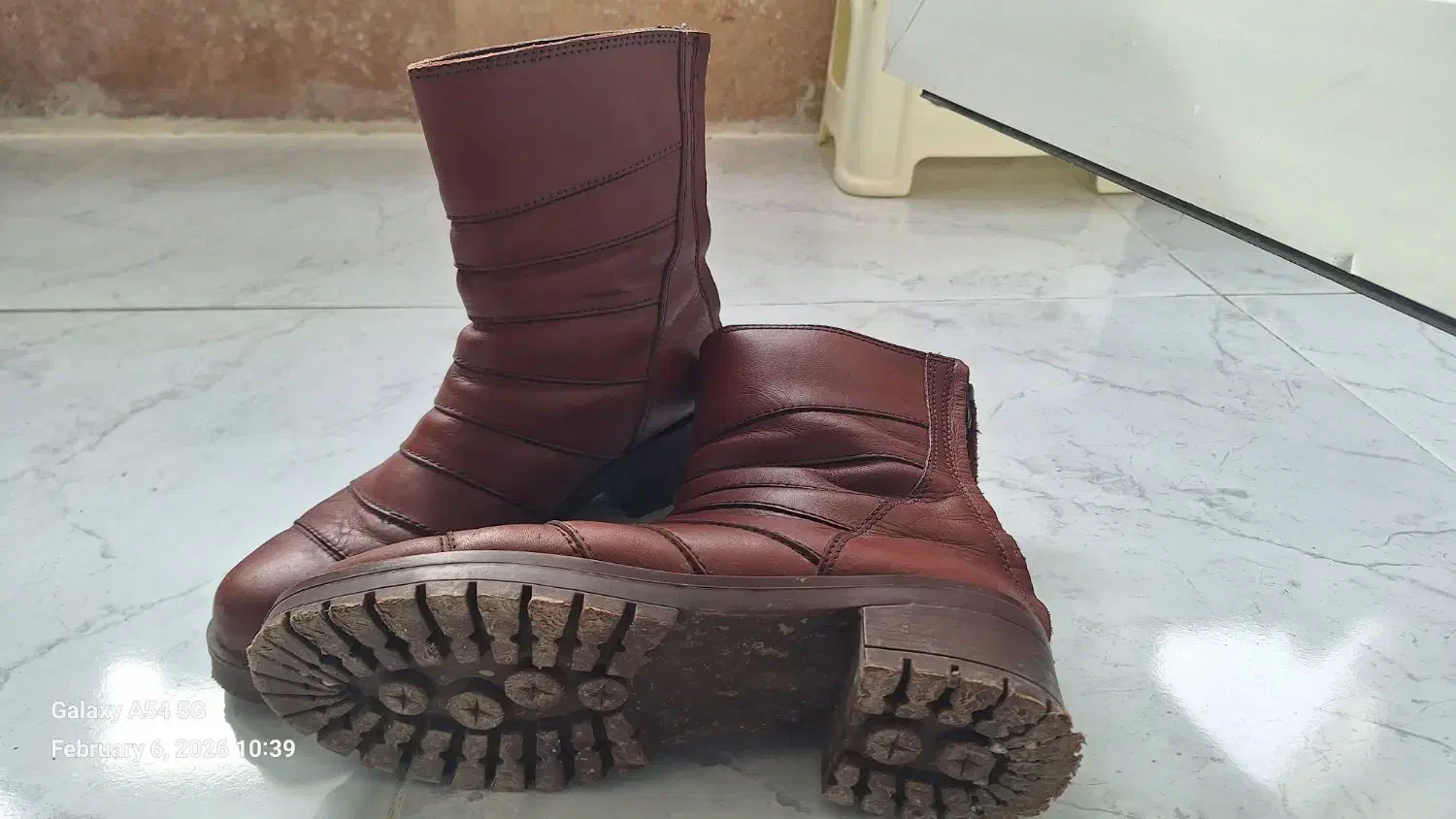 پوتین چرم خالص|کیف، کفش، کمربند|اردبیل, |دیوار