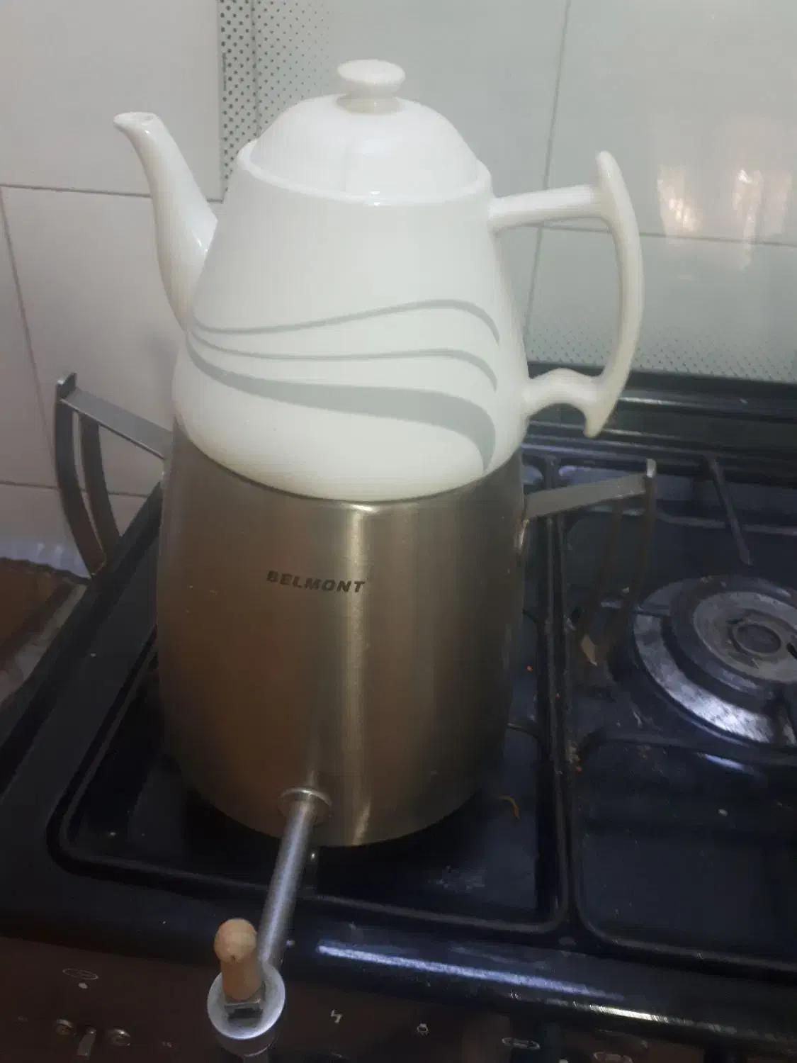 سماور رو گازی|قوری، کتری، قهوه‌ساز دستی|نیشابور, خط کاشمر|دیوار