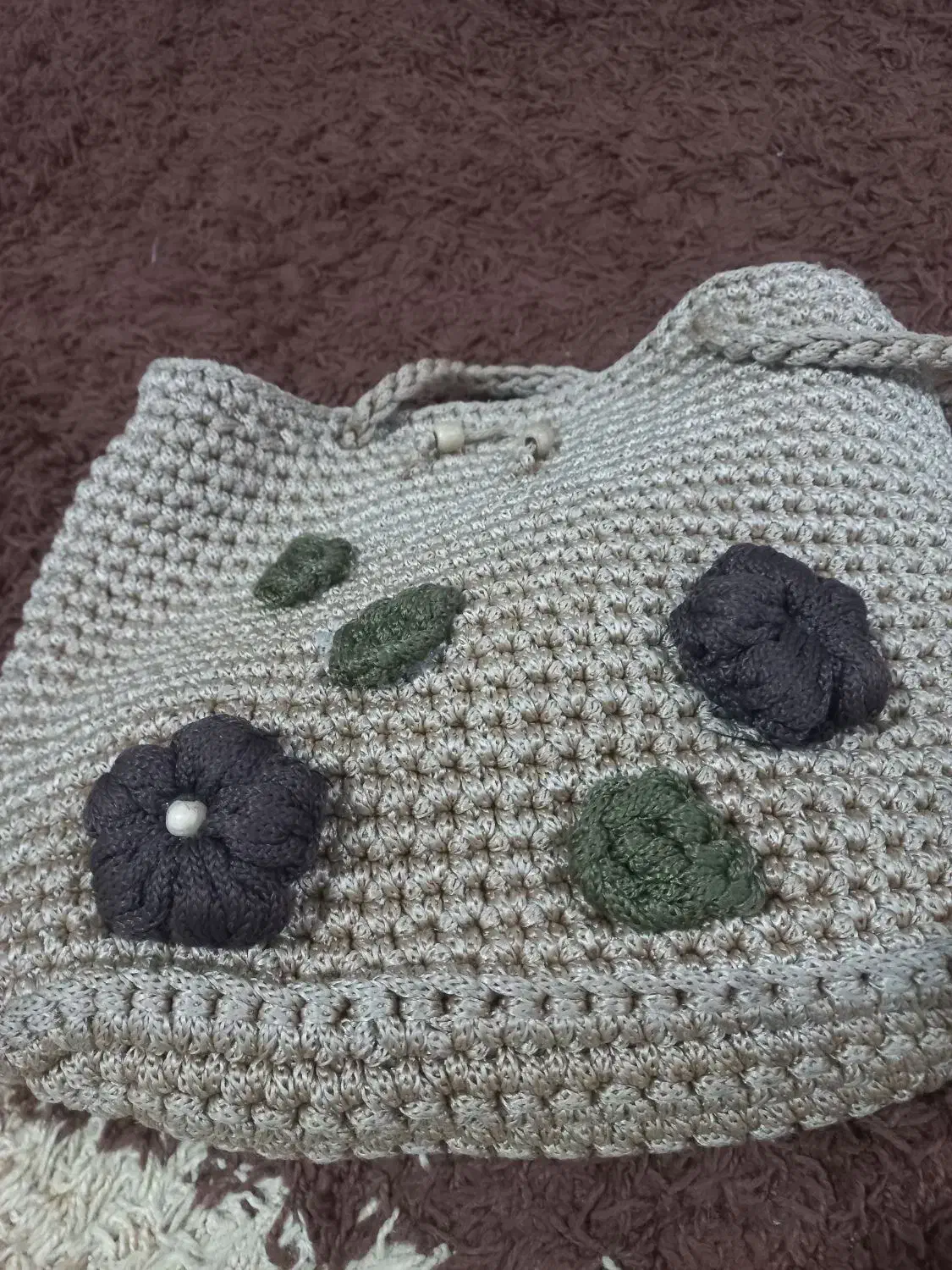 کیف دست بافت با نخ دمسه داخل استر|کیف، کفش، کمربند|رشت, جماران|دیوار