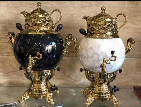 سماور 6لیتری توپی سنگی مدل فالکو و کروم|سماور، چای‌ساز، قهوه‌ساز|سبزوار, فیاض|دیوار