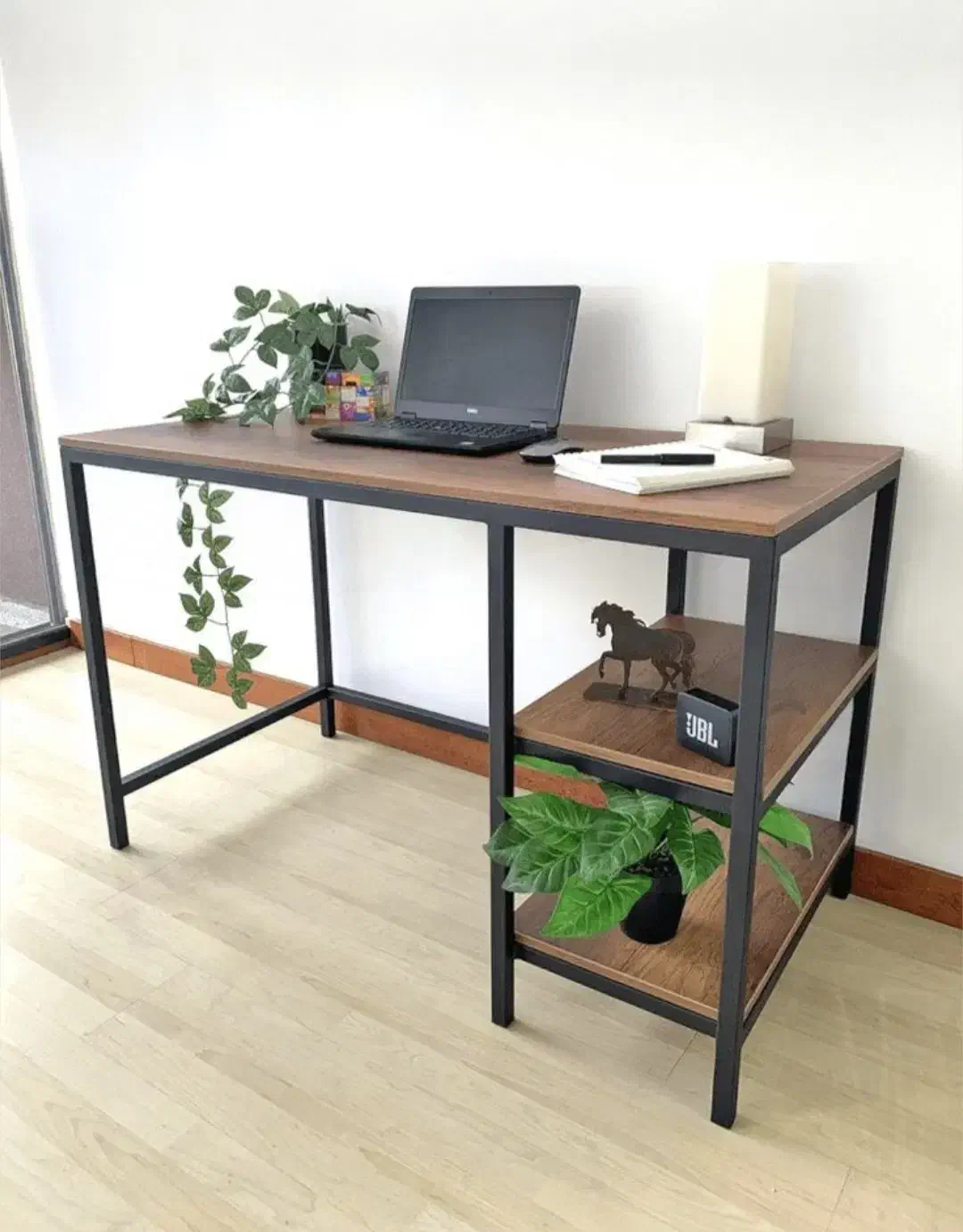 میز تحریر چوبی وفلزی|میز تحریر و کامپیوتر|خرمآباد, |دیوار