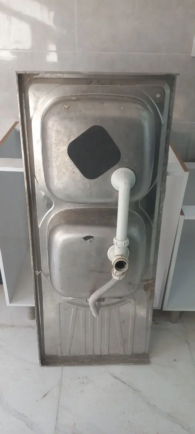 سینک روکار   استیل  سایز  ۱۲۰ × ۵۰|آب‌چکان و نظم‌دهنده ظروف|تهران, شهرک طالقانی|دیوار