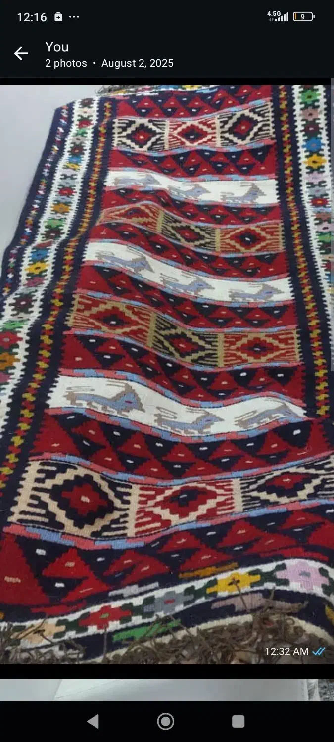 گلیم یک در یک ونیم|گلیم، جاجیم، گبه|کرج, برغان|دیوار