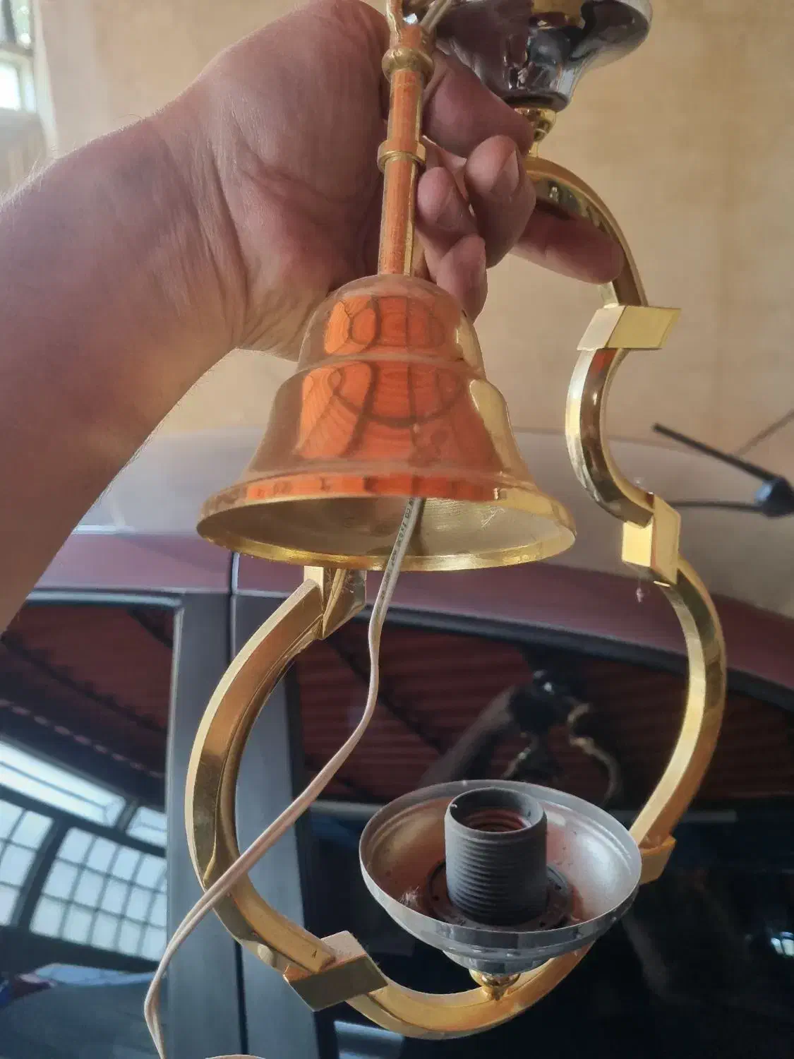 لوستر طلایی|لوستر و چراغ آویز|سنندج, |دیوار