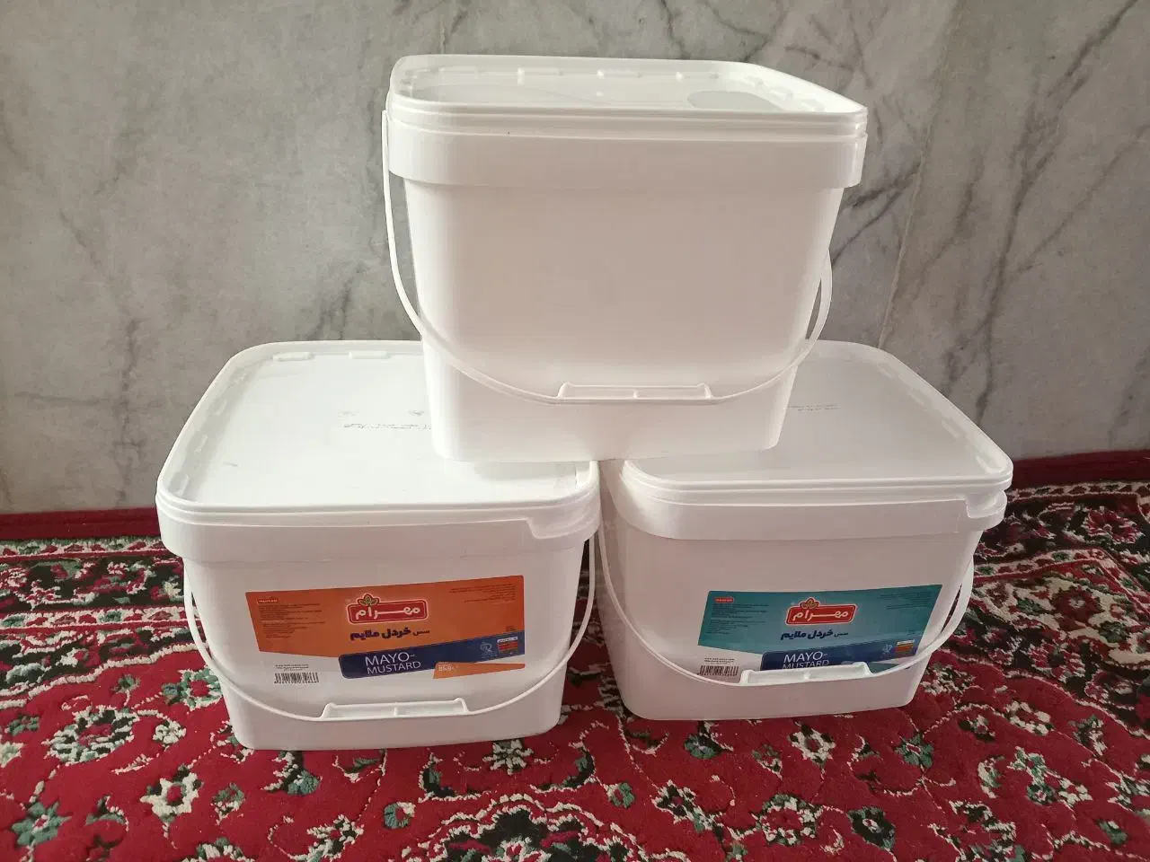 دبه پلاستیکی مربع شکل ،،تمیز ونو|ظروف نگهدارنده، پلاستیکی، یک‌بارمصرف|جهرم, |دیوار