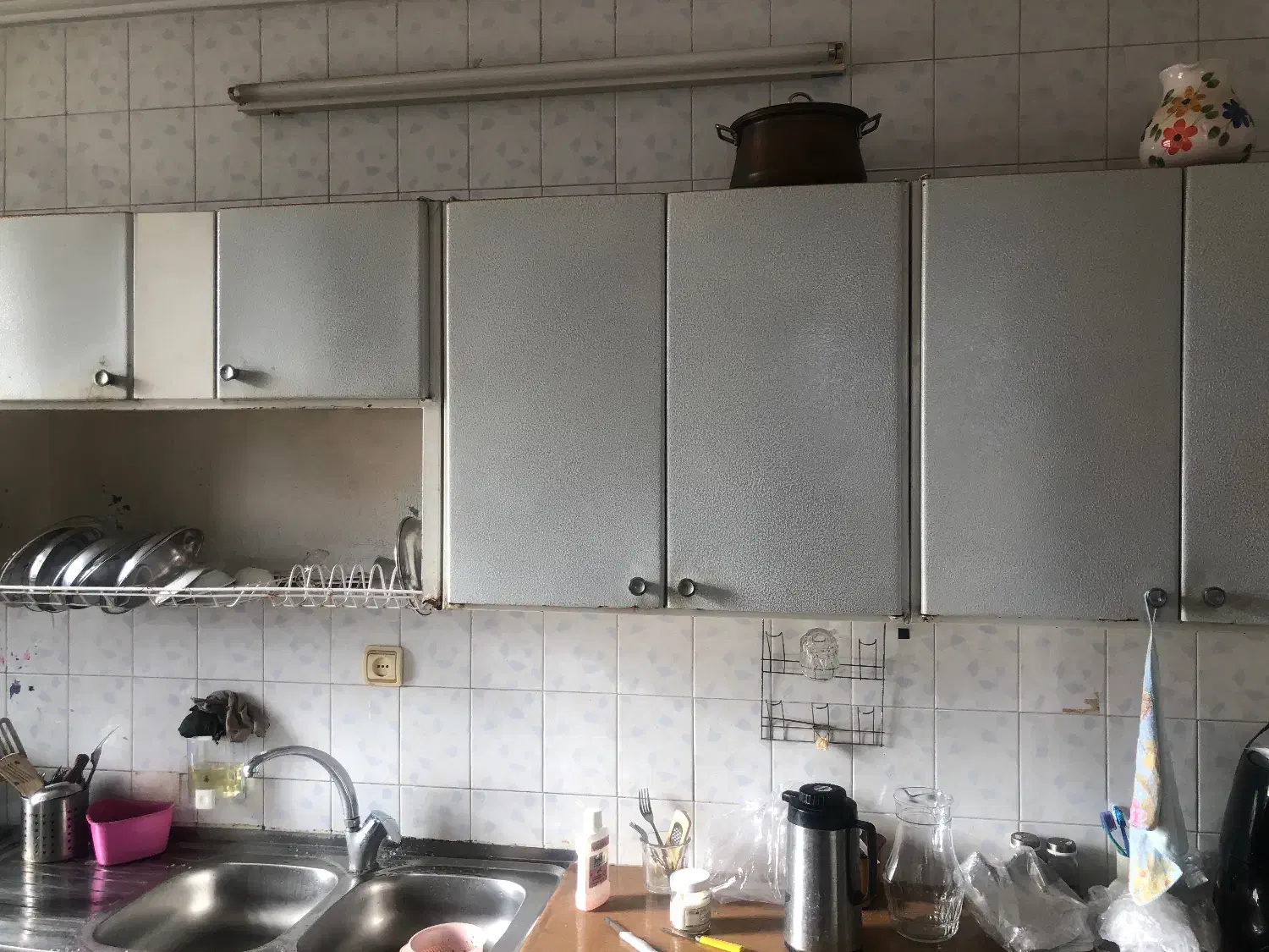 کابینت فلزی رنگ یخچالی|آب‌چکان و نظم‌دهنده ظروف|بوشهر, |دیوار