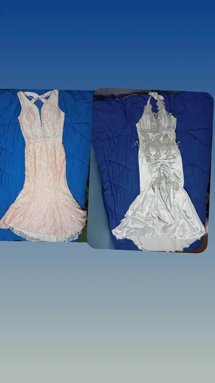 دوعدد لباس عقد طوسی سایز ۳۶ و گلبهی سایز ۴۰|لباس|رشت, معلم|دیوار