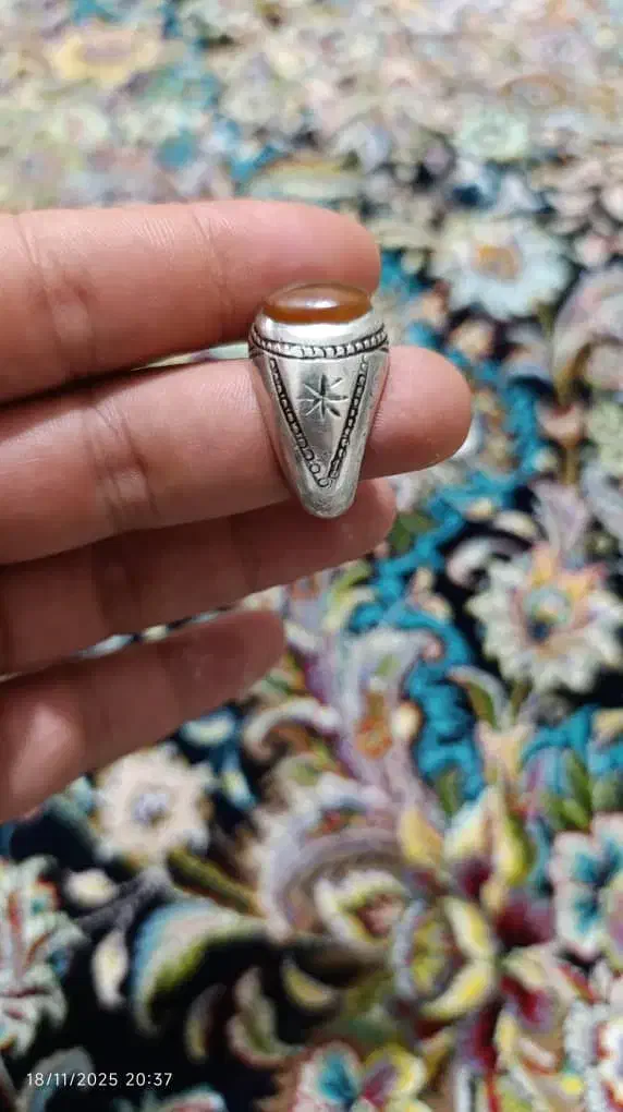 انگشتر نقره یاقوت عقیق یمن عتیقه کلکسیونی طلا|جواهرات|اصفهان, کساره|دیوار