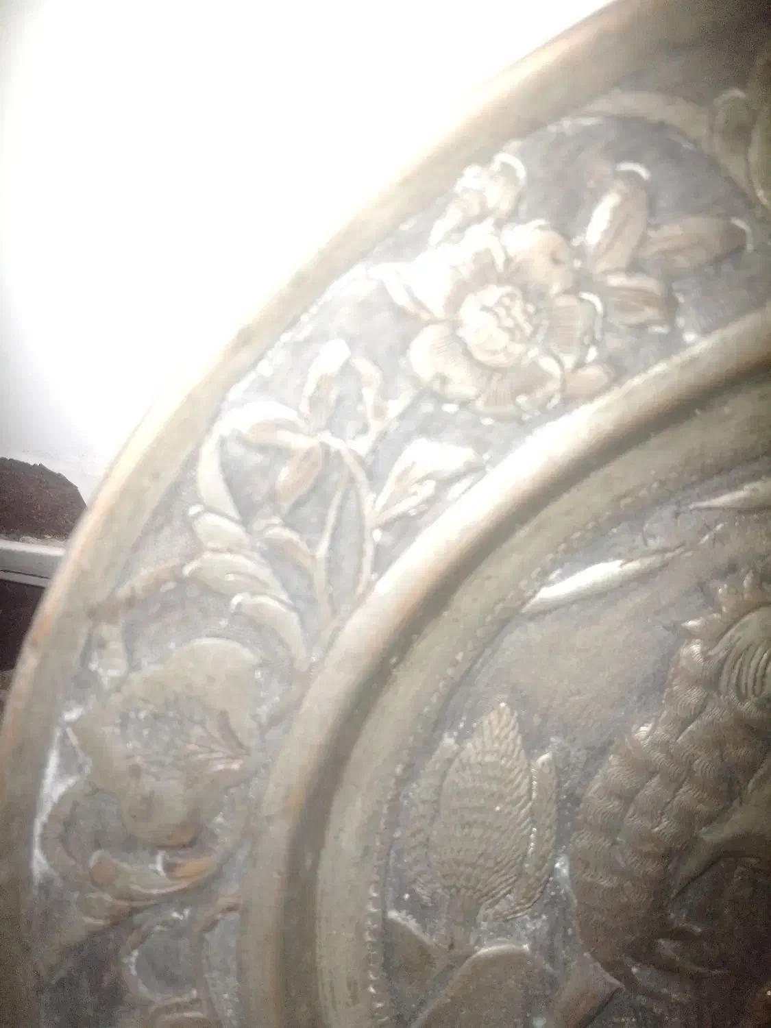 دیوارکوب مسی‌قدیمی‌لیلی‌ومجنون|کلکسیون اشیاء عتیقه|قرچک, محمد آباد|دیوار