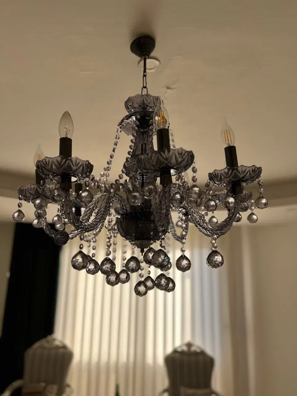 جفت لوستر  باکارات در حد نو|لوستر و چراغ آویز|کیش, |دیوار