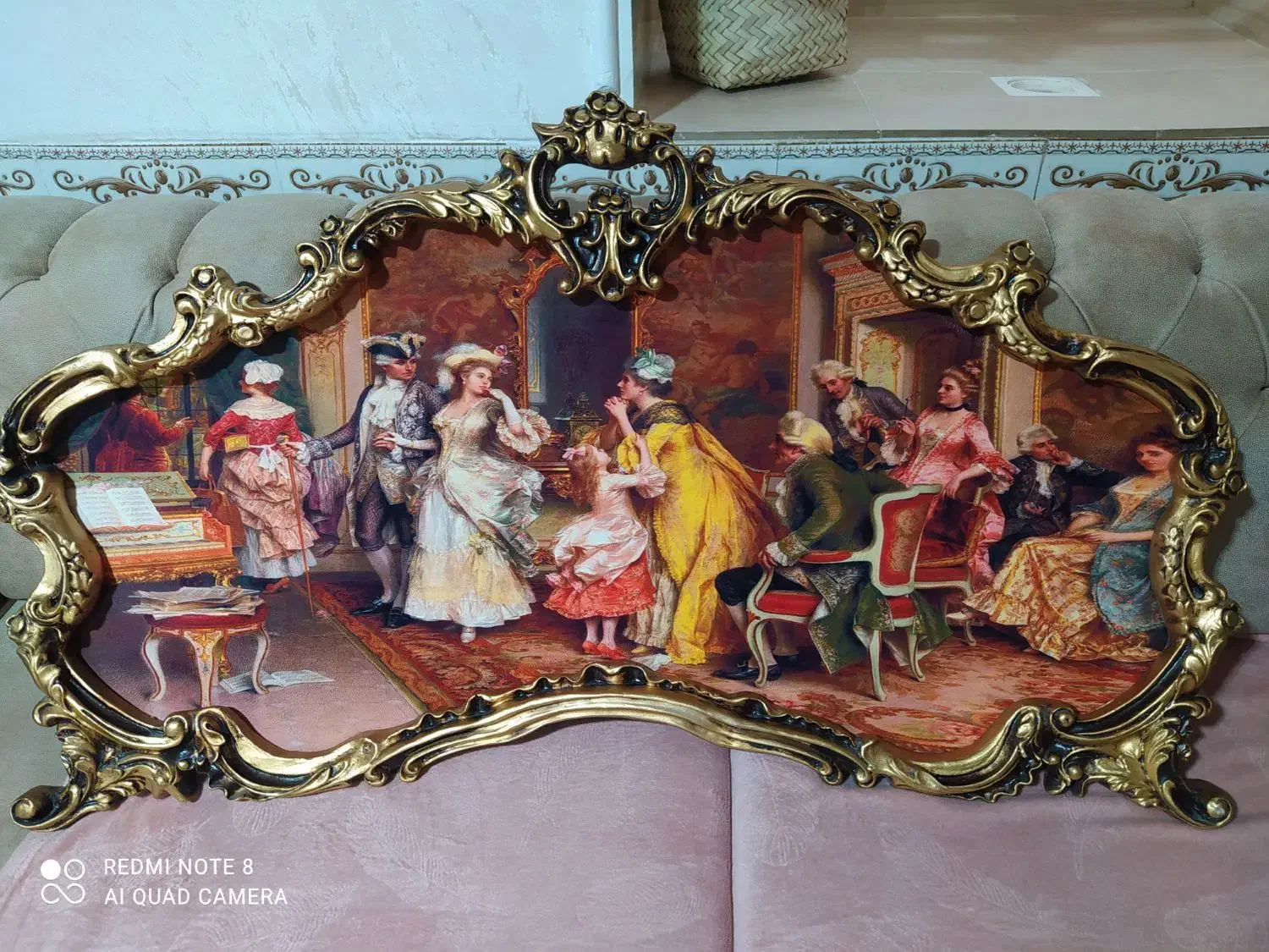 تابلو پارچه مخمل ،قاب چوبی|تابلو، نقاشی، عکس|همدان, |دیوار