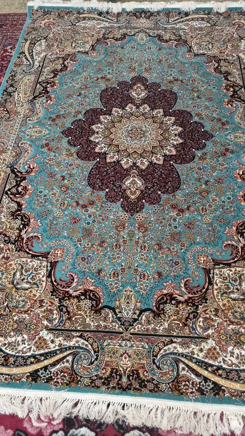 ۲عدد فرش فیروزه ای ۶متری.|فرش|مرند, |دیوار