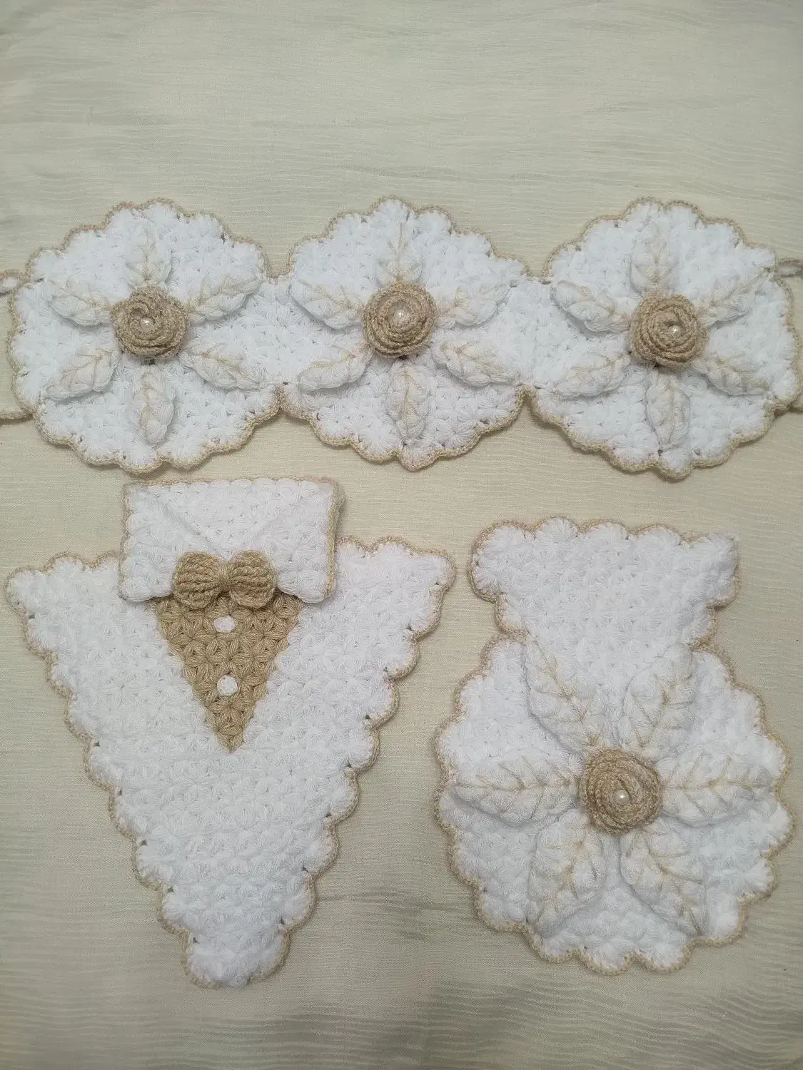 سرویس عروس لیف واسکاج همه مدل|سفره، حوله، دستمال آشپزخانه|مشهد, طرق|دیوار