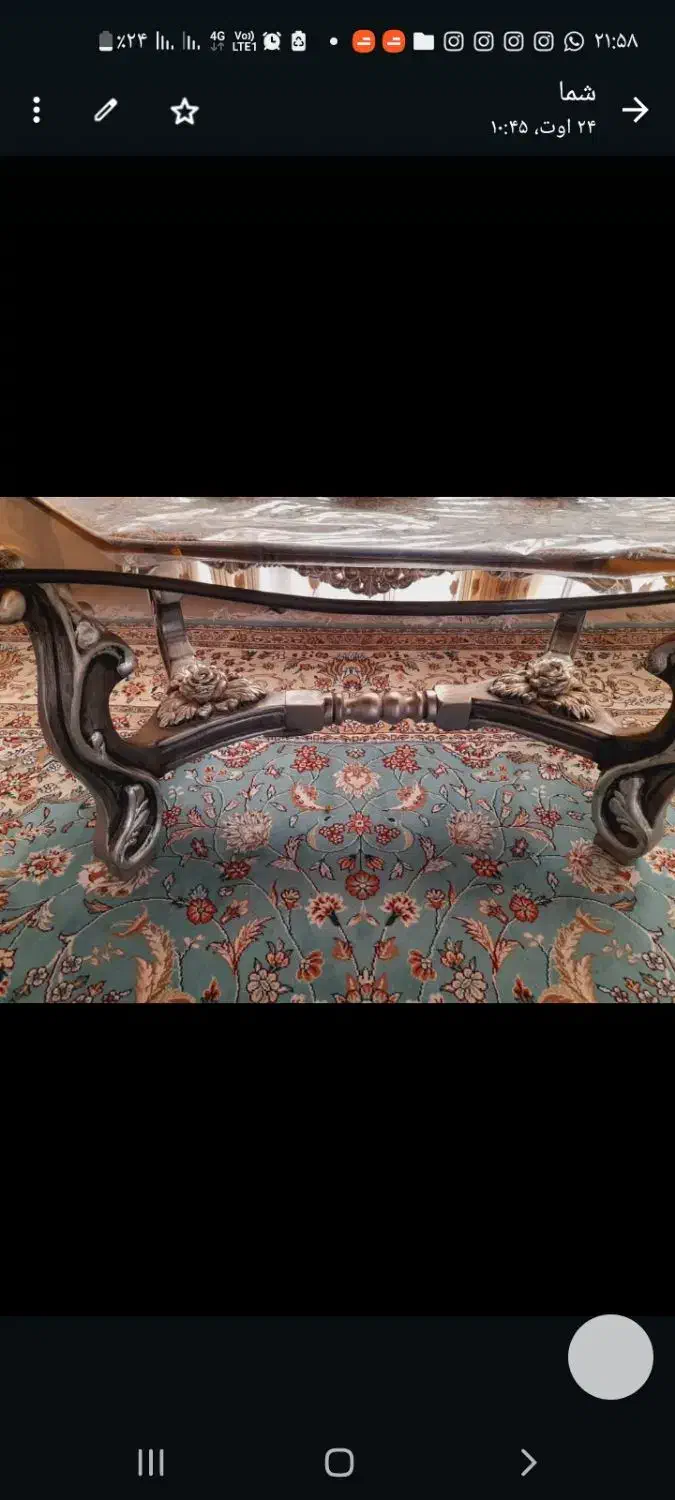 میز جلو‌مبلی|مبلمان خانگی و میز عسلی|شیراز, چنچنه|دیوار