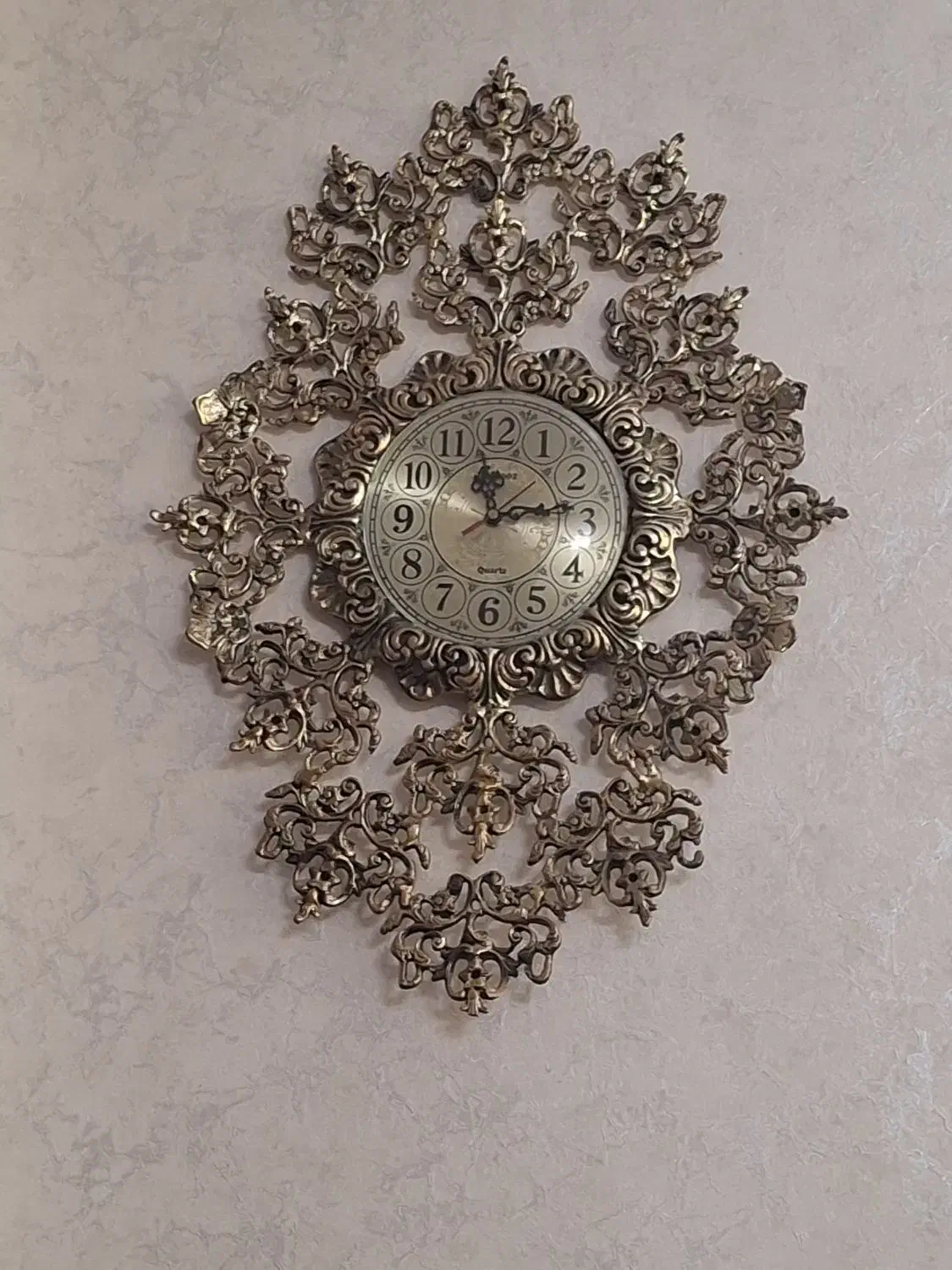 ساعت برونز اصل سیاه قلم|ساعت دیواری و تزئینی|باقرشهر, |دیوار