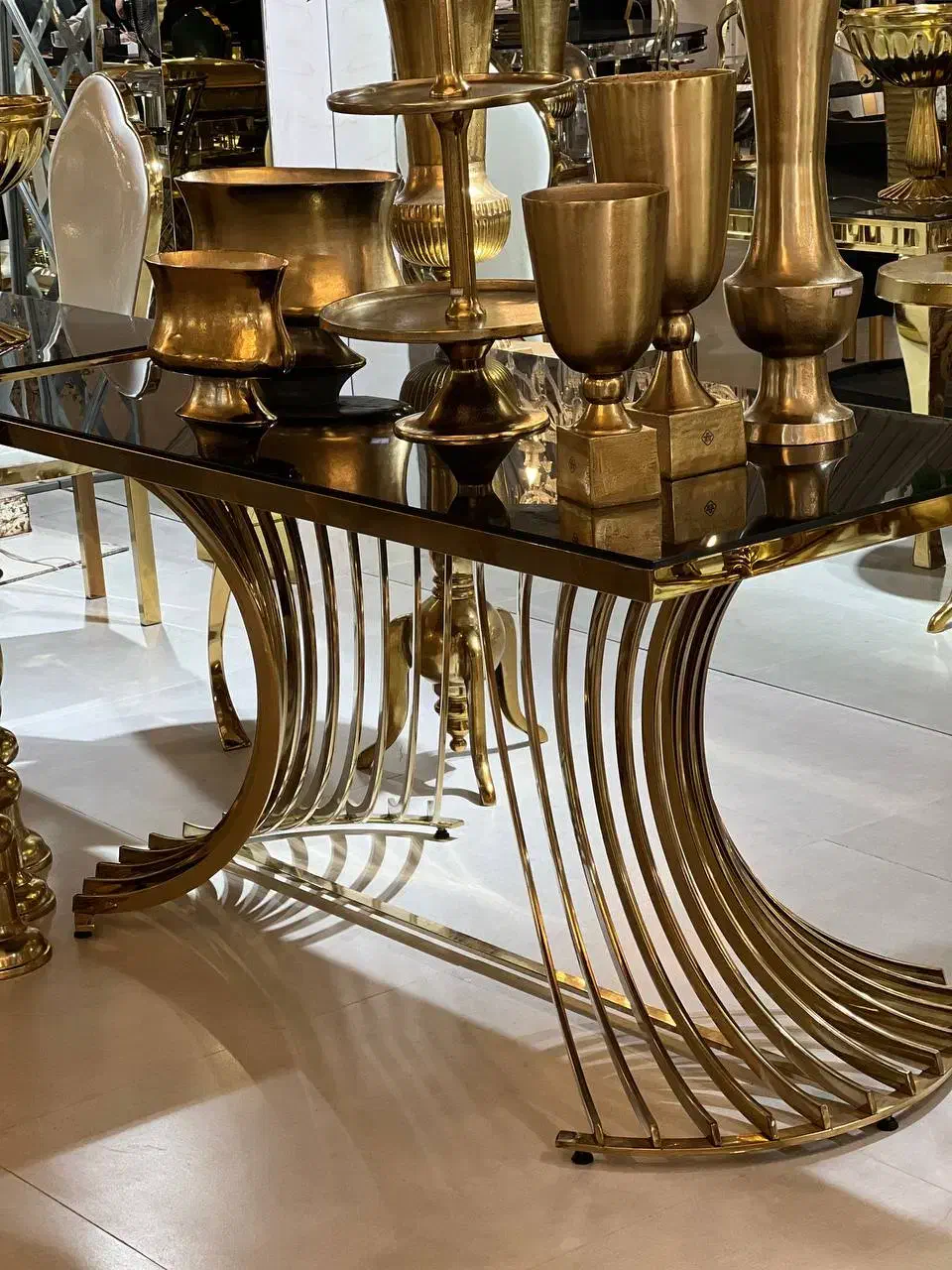 میز تالاری طلایی سیلور ابکاری/رستوران هتل|عمدهفروشی|دهلران, |دیوار