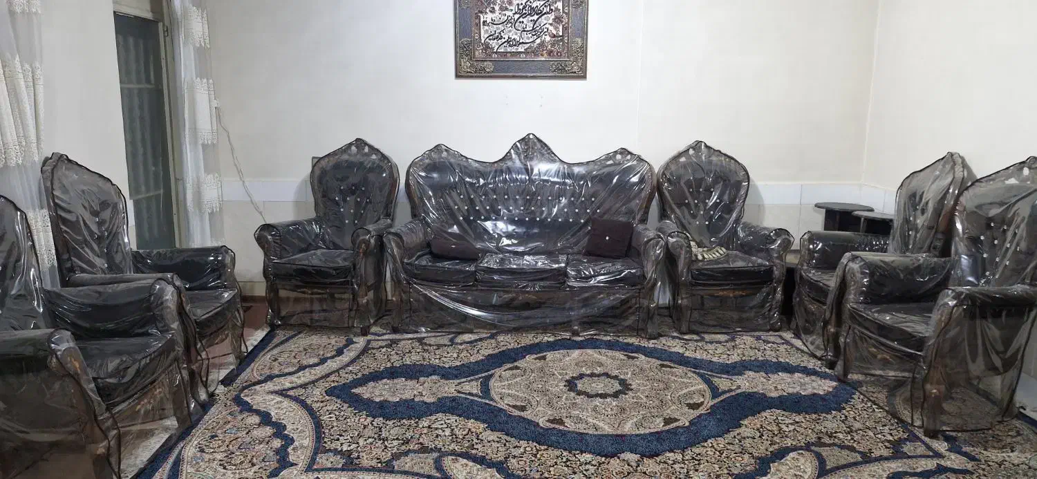 مبل 9 نفره|مبلمان خانگی و میز عسلی|ابریشم, |دیوار