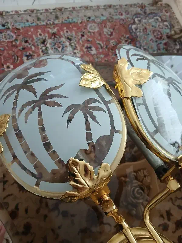 روشنایی شیک طلایی|لوستر و چراغ آویز|سهند, |دیوار