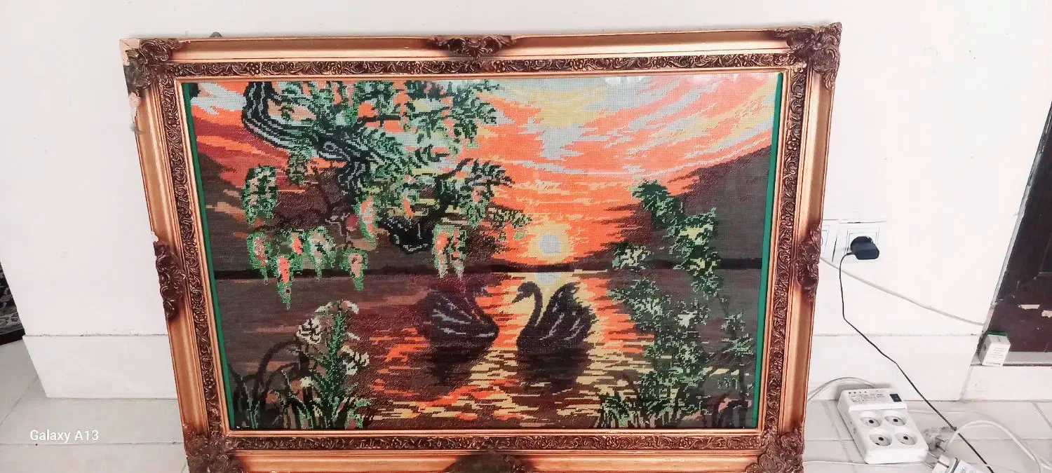 تابلو کوپلن قدیمی دوست بافت قیمت توافقی|تابلو فرش|قم, پردیسان|دیوار