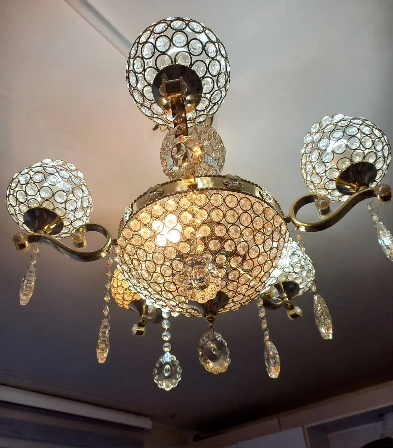 لوستر پنج شاخه|لوستر و چراغ آویز|تبریز, |دیوار