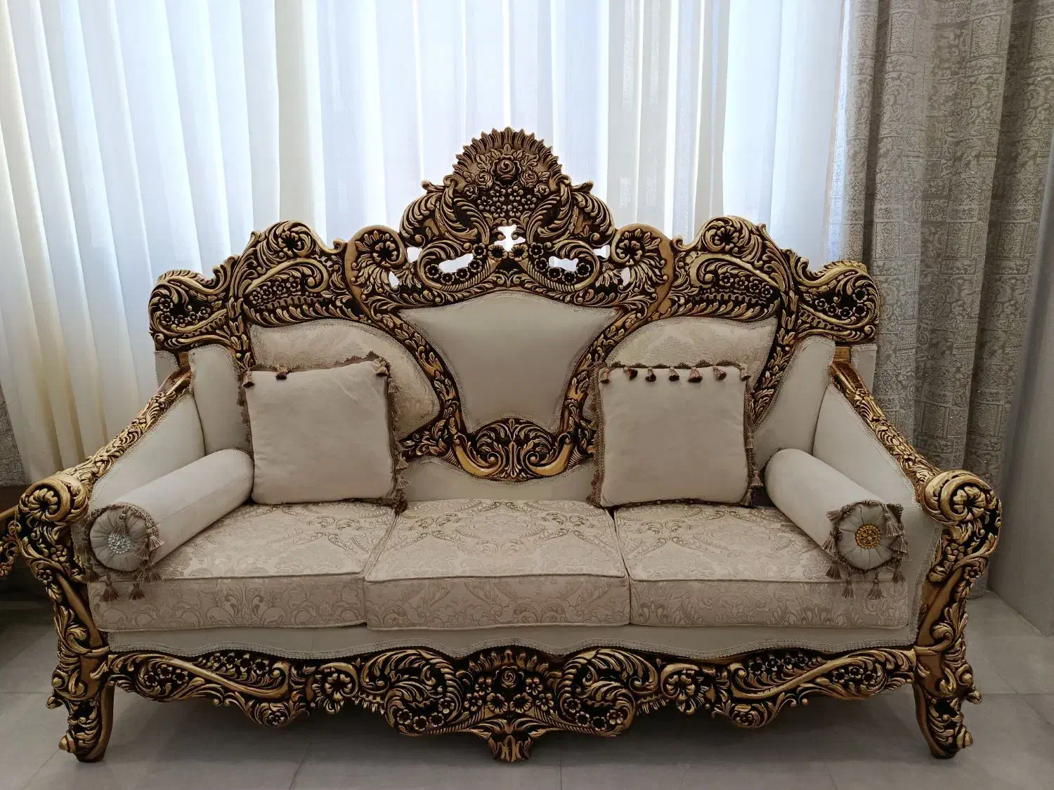 مبل استیل سلطنتی ۷ نفره با ناهارخوری|مبلمان خانگی و میز عسلی|محمدشهر, ولدآباد|دیوار