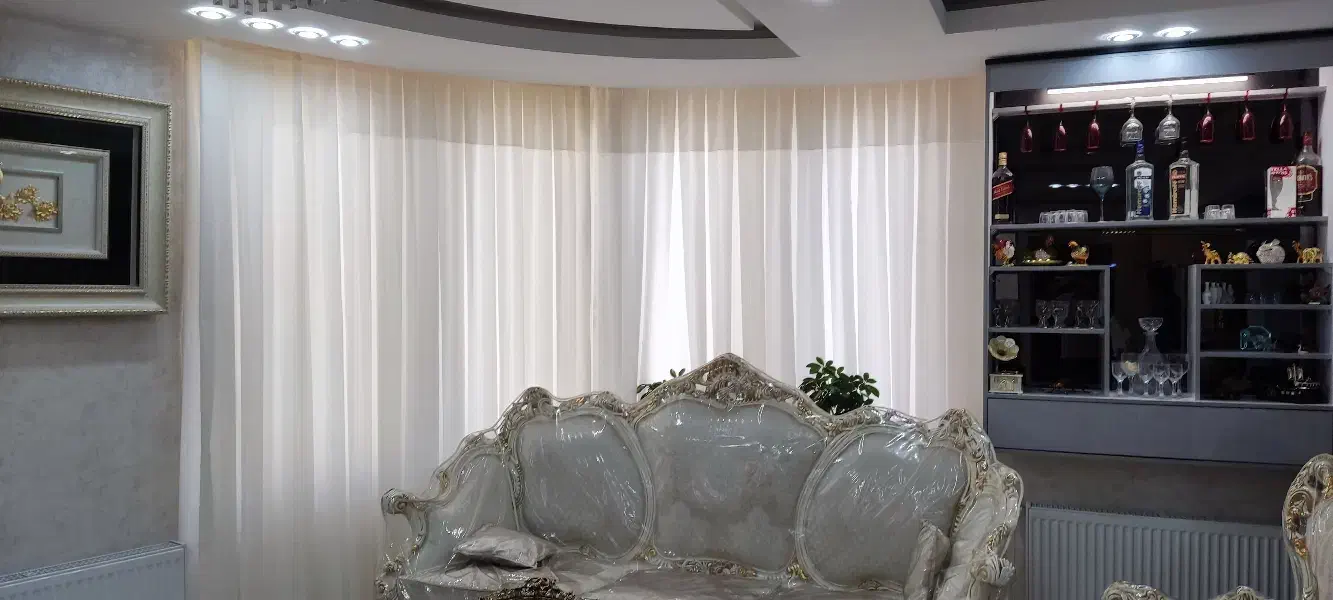 پرده حریر پانچ زبرا|پرده، رانر، رومیزی|شیراز, ترمینال باربری|دیوار